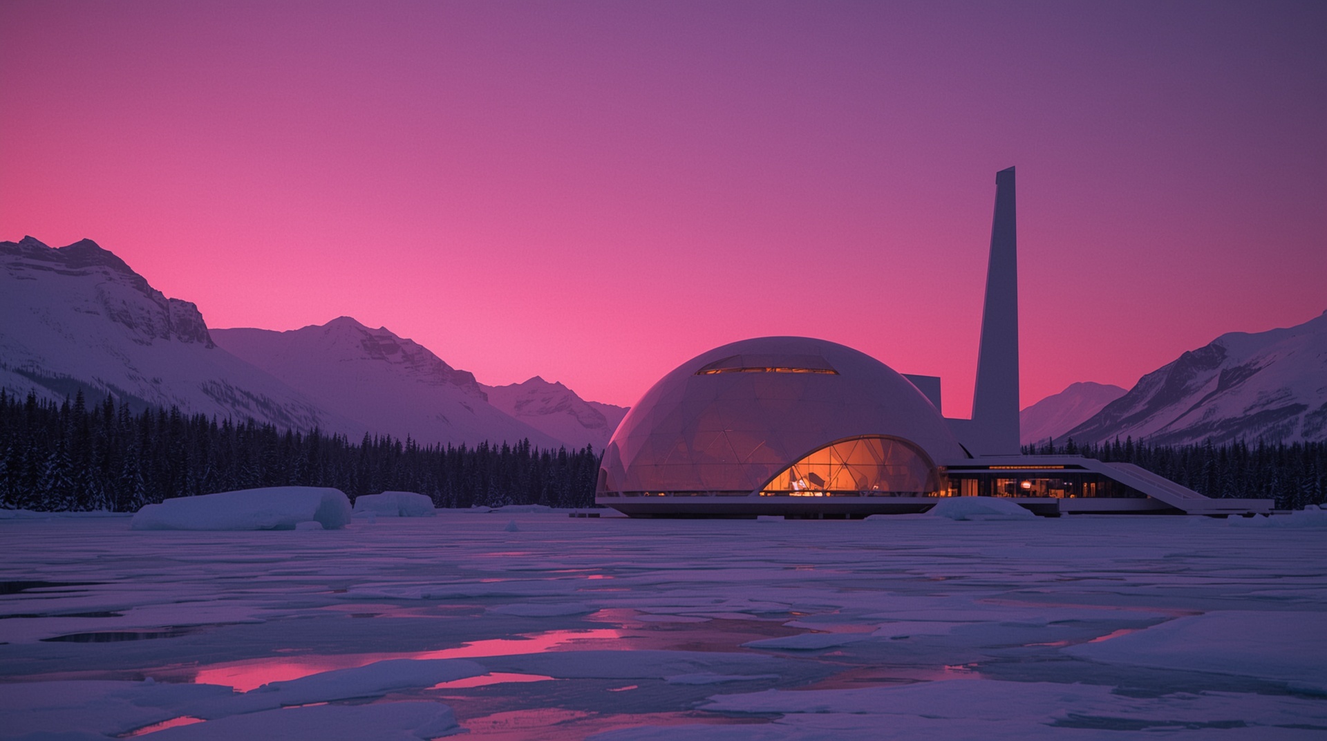 bioceramic living structure at polar dusk — Champions of Livingry